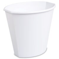 Sterilite 2.5 gal Plastic Vanity Bathroom Trash Can, White
