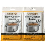 Crock-Pot Slow Cooker Liners Fits 3-7 Quart Home Cookers 6-Liners -2 Pack