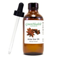 Anise Star Essential Oil - 4 fl oz (118 ml) Glass Bottle W/ Cap & Additional Glass Dropper - 100% Pure Essential Oil by GreenHealth