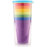 TORUBIA Kids Cups - Set of 8 Kids Plastic Cups - 10 oz Kids Drinking Cups -Plastic Cups Reusable - Dishwasher Safe - BPA-Free Cups for Kids & Toddlers Bright Colored - Unbreakable Toddler Cups