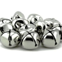 1 Inch 25mm Craft Silver Large Jingle Bells Charms 18 Pieces