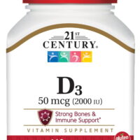 21st Century D3-2000 IU Vitamin Supplement Tablets, 110 Count