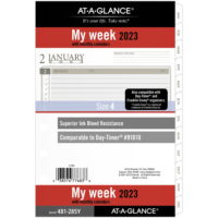AT-A-GLANCE 2023 Weekly Monthly Planner Refill Loose-Leaf Desk Size 5 12 x 8 12
