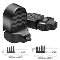Jbhelth 1 Pair Bicycle Rear Pedals Foldable Non-slip Rear Seat Footrest Pedals for Mountain Bike Electric Bicycle Accessories New