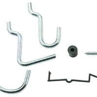 New National Hardware N182-001 Heavy Duty 1/4 Inch Mount & Lock Pegboard Hooks 27 Piece Assortment,Each