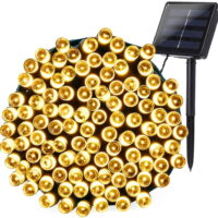 Christmas solar string lights Outdoor Decoration String Lights 72ft200 LED Lights for Indoor,Outdoor,St.Patrick's Day Thanksgiving,Party,Wedding,Patio,Garden Decoration (Warm White)