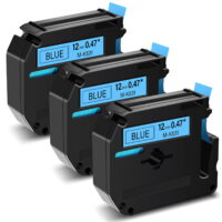 GREENCYCLE 3PK 12mm 8m Black on Blue MK531 M531 M-K531 Label Tape Compatible for Brother P-touch PT-100 PT-110 PT-65 PT-70 PT-80 PT-88 PT-90 Label Maker