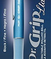 Pilot (36271) Dr. Grip Ltd. Gel-Rollerball, Fine 0.7mm, Ice Blue Finish, Black Ink, Sold as 2/Pack