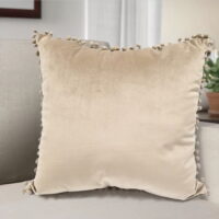 Pompom Dec Pillow Taupe 18x18