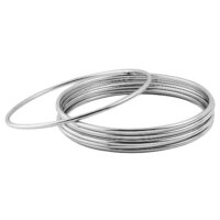 Coastal Jewelry Stainless Steel Stackable 7-Piece Bangle Bracelet Set