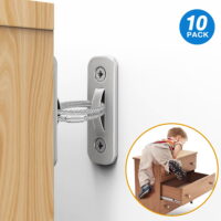 Baby Proofing Furniture Wall Anchor 10 Set Stainless Steel Anti-tip Child Safety Furniture Straps Heavy Duty Furniture Securing Straps
