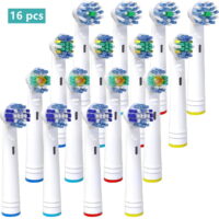 Electric Toothbrush Replacement Heads Compatible with Oral B, 4 Types ,16 Pack