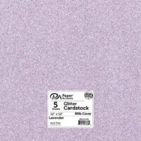 Paper Accents Glitter Cardstock 12'x 12' 85lb Lavender 5pc