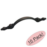 Cosmas 6433ORB Oil Rubbed Bronze Traditional Cabinet Hardware Handle Pull - 3' Inch Hole Centers - 10 Pack