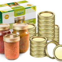 Ball, Kerr, Mason Jar Canning Lids and Rings |Pack of 12, Gold