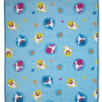 Baby Shark 30' x 43' Coral Plush Toddler Blanket