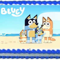 Dog & Family Edible Image Cake Topper Frosting Sheet !/4 sheet Cake 10' by 8' Great for Birthday Parties