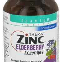 Quantum Health - Thera Zinc Elderberry Lozenges Natural Raspberry Flavor - 60 Lozenges