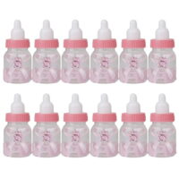 12pcs Portable Mini Baby Bottle Shower Box Feeder Style Candy Box Gifts Decorations