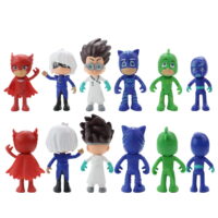 Action Figures Play Set for PJ Figure 6PCS Cake Topper - 3 inch Catboy, Owlette, Gekko, Romeo, Luna Girl, Night Ninja
