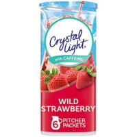 Crystal Light Sugar-Free Energy Wild Strawberry Low Calories Powdered Drink Mix 6 Count Pitcher Packets