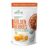 Alovitox Certified Organic Golden Berries Fresh & Raw Vegan Gluten Free Dried Super Fruit 8oz Pouch