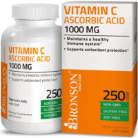 Vitamin C 1000 mg Premium Non-GMO Gluten Free Ascorbic Acid, Healthy Immune System, Antioxidant Protection, 250 Tablets