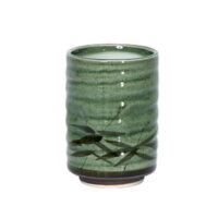MIYA Japanese Green Sasa Tea Cup, 8 oz, Traditional Style No Handle Special Gift