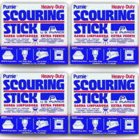 Pumie U.S. Pumice Scouring Stick, Heavy Duty Extra Strong Cleaning Bar, 4 Pack