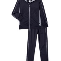 Cheetah Boys’ Tricot Performance Tracksuit, 2-Piece Outfit Set, Sizes 4-16 & Husky
