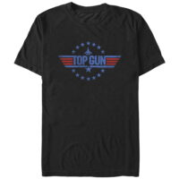 Men's Top Gun Circle of Stars Logo  Graphic Tee Black 2X Large