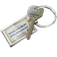 NEONBLOND Keychain Worlds Best Speleologist Certificate Award
