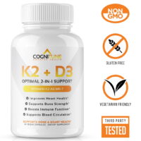 Vitamin D3 5000IU+Vitamin K2 (MK7), K2+D3 Immune, Heart & Bone Health Supplement, 60-Day Supply