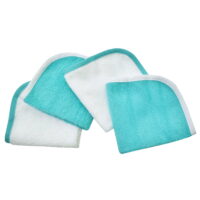 American Baby Company Cotton Terry 4-Piece Washcloth Set, Aqua