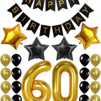60TH Birthday Decorations Supplies Kit