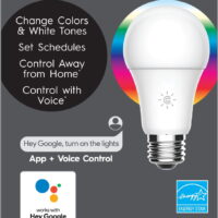 GE CYNC Smart Light Bulb, Full Color, App and Voice Control, Google Home Compatible, Medium Base, Dimmable (1 Pack)
