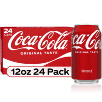 Coca-Cola Soda Soft Drink, 12 fl oz, 24 Pack