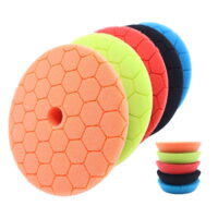 Buffing Polishing Pads 5 Pcs 6 Inch Large Size Sponge Polishing Pads Car Foam Buffing Sponge Pads Kit For Car Buffer Polisher Compounding Polishing Waxing