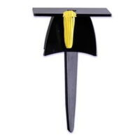3D Graduation Hat  Cupcake Decoration Picks/ Toppers -24ct