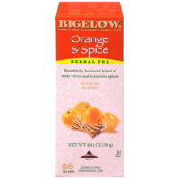 Bigelow Orange & Spice Herbal Tea 28-Count Box (Pack of 1) Caffeine-Free Soothing Herbal Tea Sweetly Citrus-y Tea with an Herbal Twist in Foil-Wrapped Bags