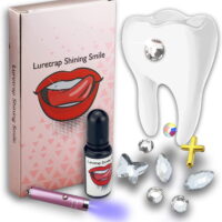 Teeth gemstone kit with curing light and glue, 20 piece crystal jewelry starter kit TikTok