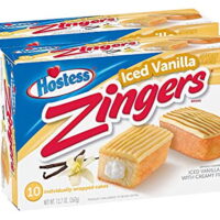 Hostess Zingers Iced Vanilla Cake, 10 Piece (Pack of 2)
