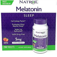 Natrol Melatonin 5 mg Strawberry Flavor Fast Dissolve Tablets 250 Count