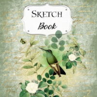 Sketch Book: Bird Sketchbook Scetchpad for Drawing or Doodling Notebook Pad for Creative Artists #2 Green Floral Flowers (Paperback)
