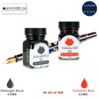 Monteverde 60ml Core Fountain Pen Ink Bottle (30ml Midnight Black Ink Bottle G309MB, 30ml Valentine Red Ink Bottle G309VR)
