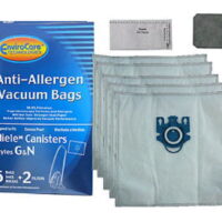 EnviroCare Replacement Anti-Allergen Bags for Miele Canisters Style G N 5 pack with 2 Filters