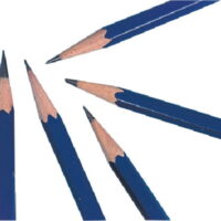 Generals Hexagonal Drawing Pencils, 3B Thin Tip, Blue, Pack of 12