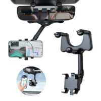 OBOSOE 1 Pack 360° Rotating and Retractable Car Phone Mount, Multifunctional Adjustable Mount, Universal Car Phone Holder for All Mobile Phones