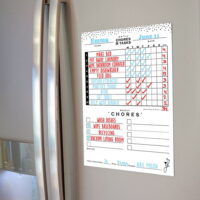 Dry Erase White Magnet Single Child Chores Chart for Fridge, Routine, Behavior 11'x14' -  2 Dry Erase Markers
