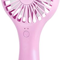 Handheld Mini Fan Battery Operated Small Personal Portable Fan Speed Adjustable USB Rechargeable Fan for Kids Girls Women Men Home Office Indoor Outdoor Travelling, Pink